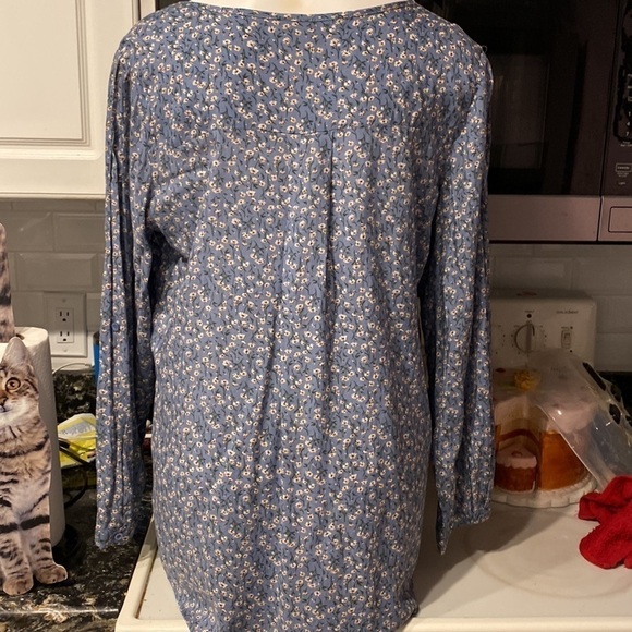 J womens Suzanne Betro casual floral long sleeve plus size top 1X - Picture 2 of 5